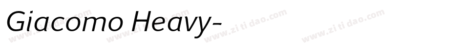 Giacomo Heavy字体转换